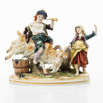 Figural group, "Bowing Goat", Naples.