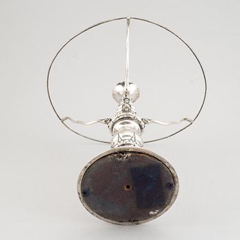 A Swedish silver table lamp, maker's mak CG Hallberg, Stockholm, 1923.