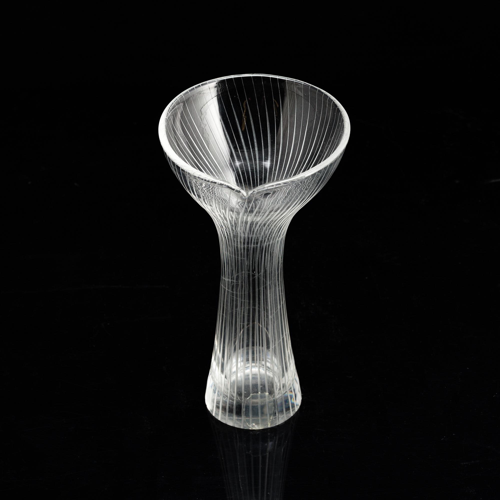 A Tapio Wirkkala glass vase, Iittala 1950´s.