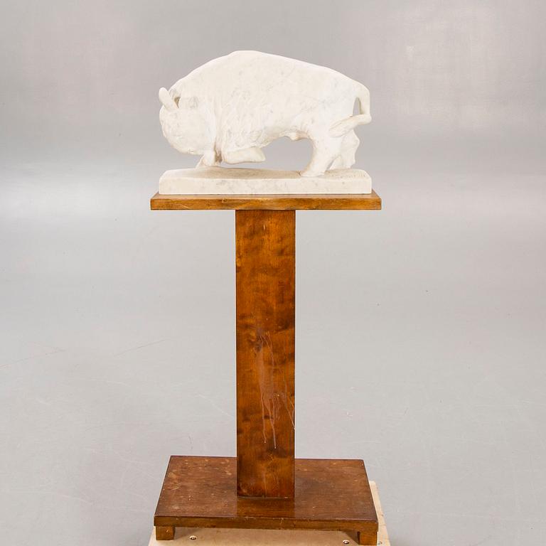 Carl Emil Fontell, skulptur signerad marmor.