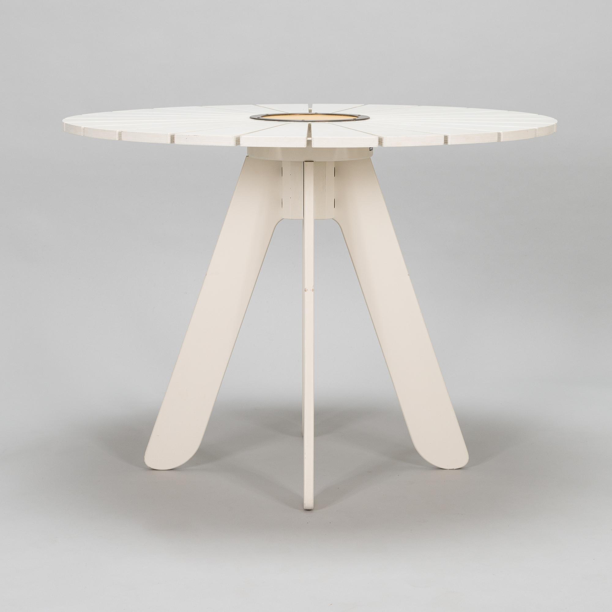 Alvar Aalto and Aino Aalto, a 5-piece 'Aurinko' (Sun-series) garden furniture suite for Artek 2008.