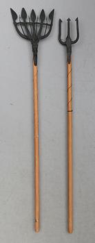 LJUSTER, 2 st, smide, 1800-tal.