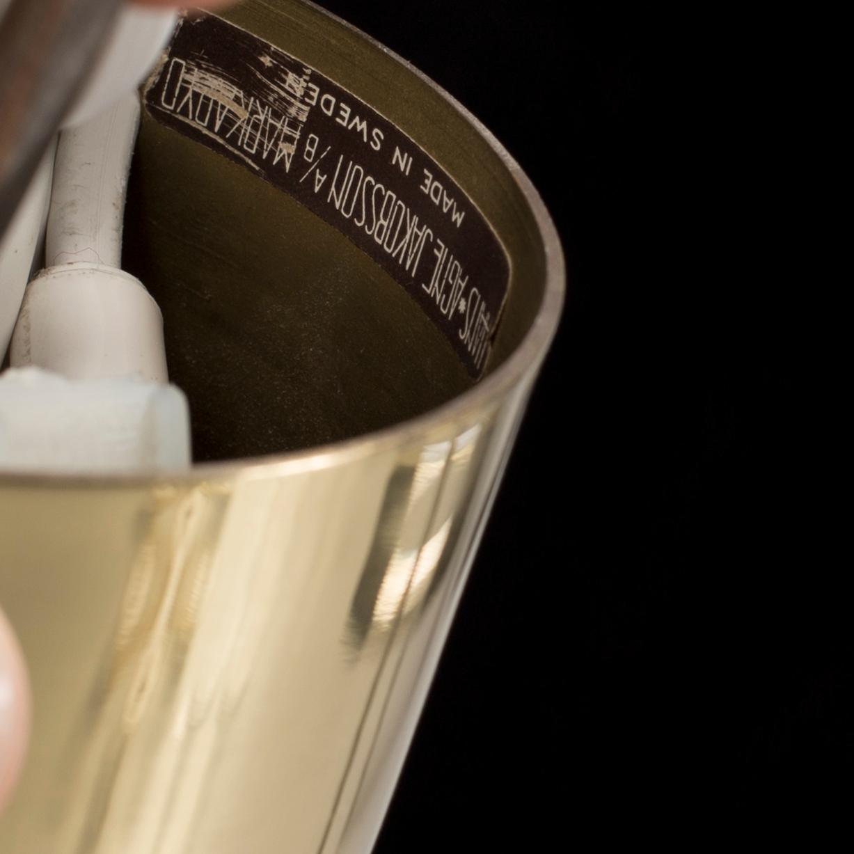 HANS-AGNE JAKOBSSON, a brass ceiling lamp, 1970's.