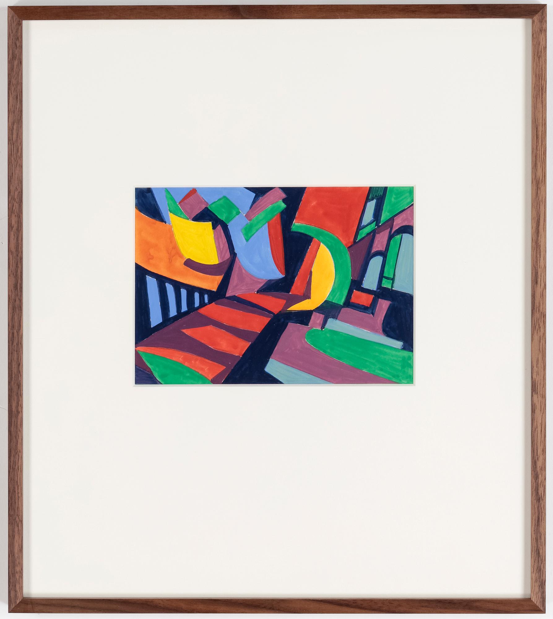 PER ERIK BÖKLIN, gouache och blyerts. Signerad och daterad -58 a tergo.