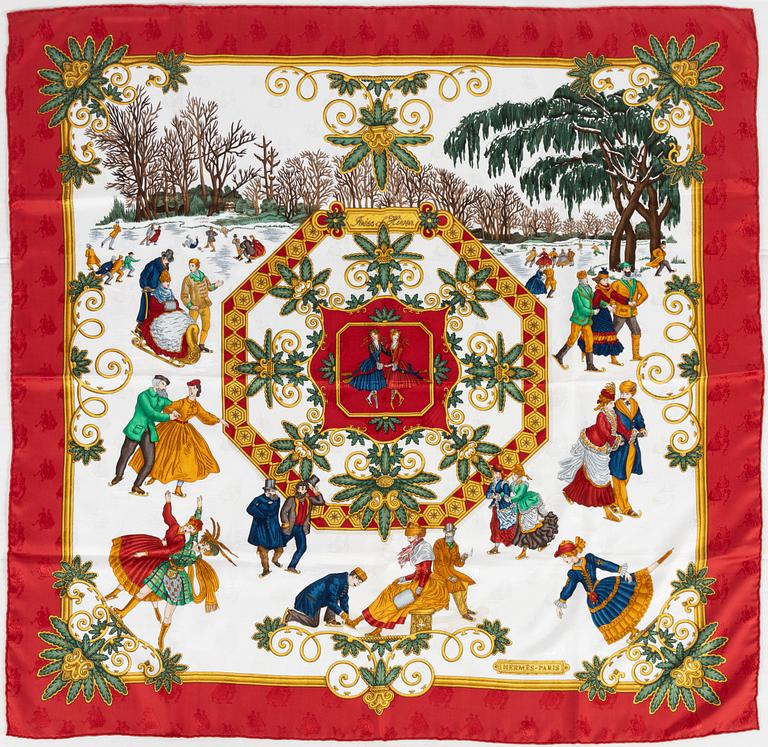 Hermès, scarf, "Joies d'Hiver".