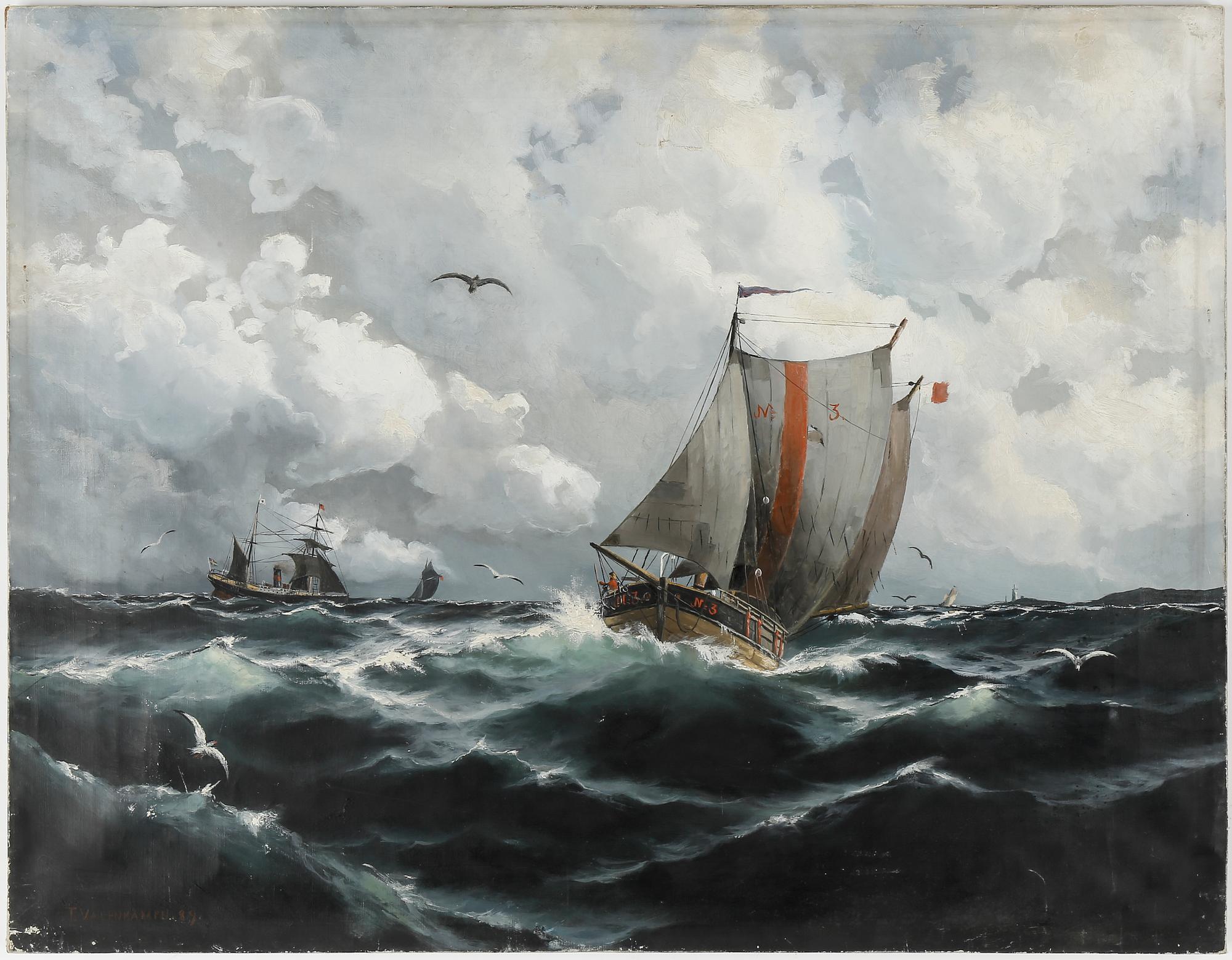 THEODOR VALENKAMPH, olja på duk, signerad och daterad -89.