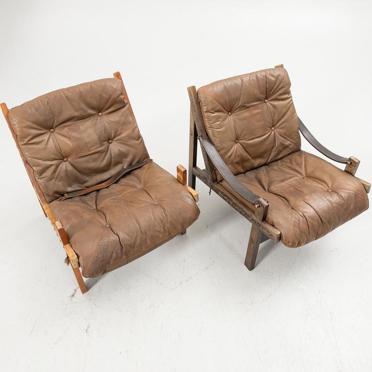 Torbjørn Afdal, Armchairs, a pair, “Hunter”, Stranda Industri A/S for Bruksbo, Norway, 1960s/70s.