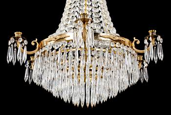 LJUSKRONA, gustaviansk stil, 1900-talets andra hälft. Höjd ca 70 cm.