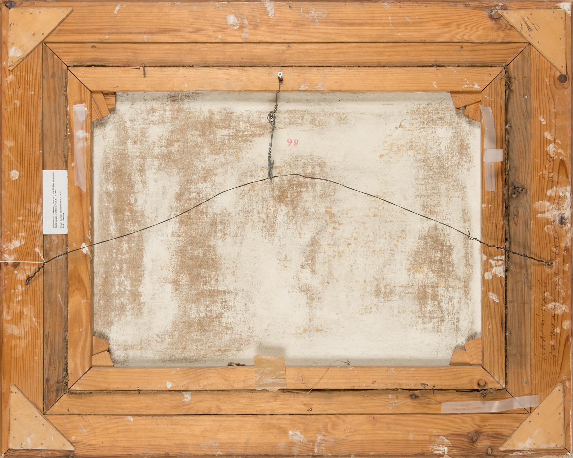 Oskari Paatela, oil on canvas, signed and dated 1930.