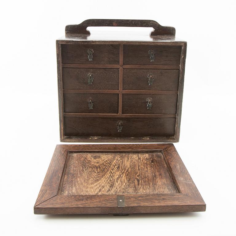 Medicinlåda Kina Qing dynasti 1900-tal eller äldre.