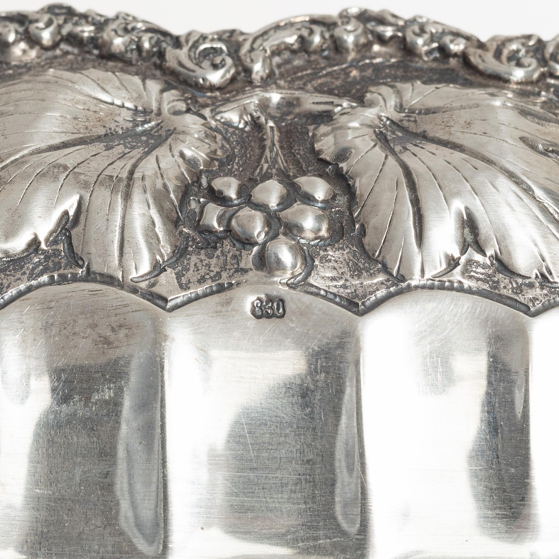 Tray, silver, 20th century.