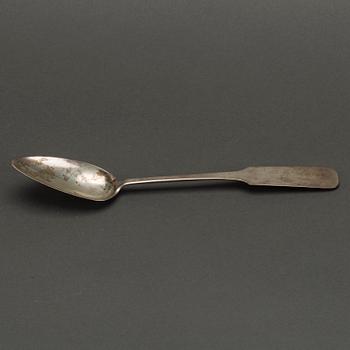 ERNST LUDWIG KECKER serveringssked silver Königsberg (Ryska Kaliningrad) 1700-tal.