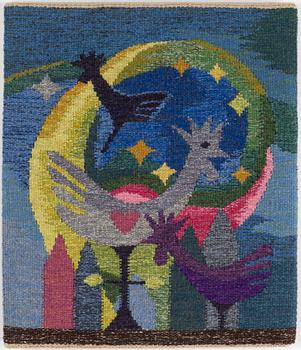 A TAPESTRY, "Höknatt", a tapestry weave, ca 47,5 x 40,5 cm, designed by Brita Grahn.