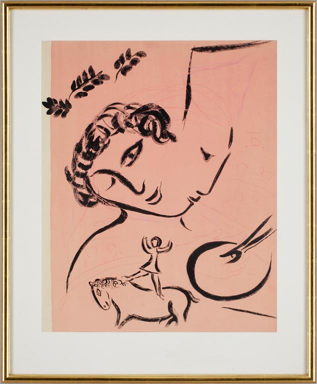 MARC CHAGALL, litografisk affisch, 1957.