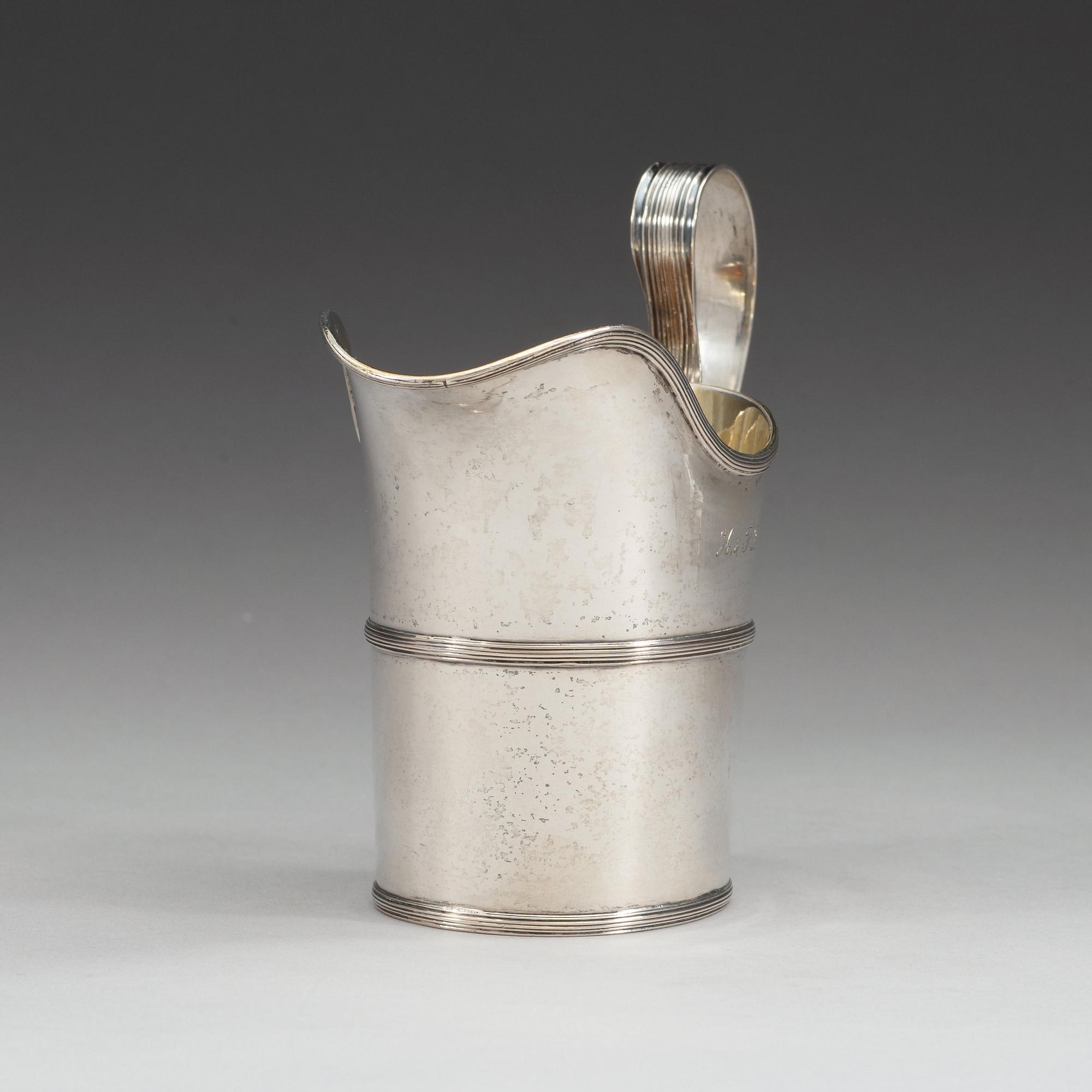 A Swedish early 19th century cream-jug, makers mark of Nils Limnelius, Stockholm 1810.