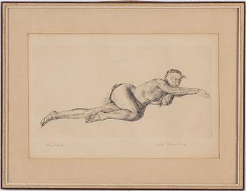 Lotte Laserstein, Reclining nude.