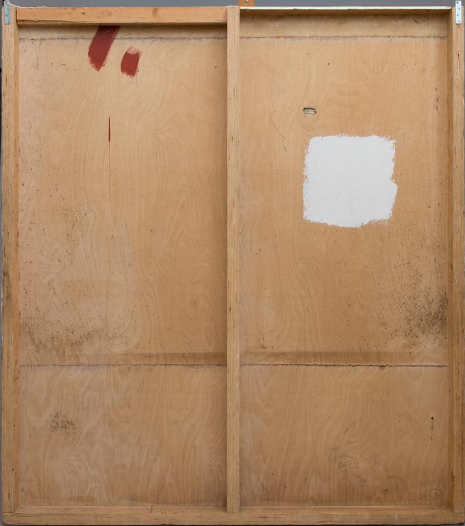 Jori Kalliola, sekatekniikka ja assemblaasi puulle, signeerattu ja päivätty 2015.