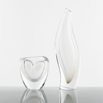 Tapio Wirkkala, vaser, 2 st, Iittala, Finland.