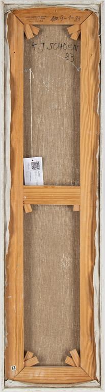 Klas-Jürgen Schoen, oil on canvas, signed and dated -83 verso.