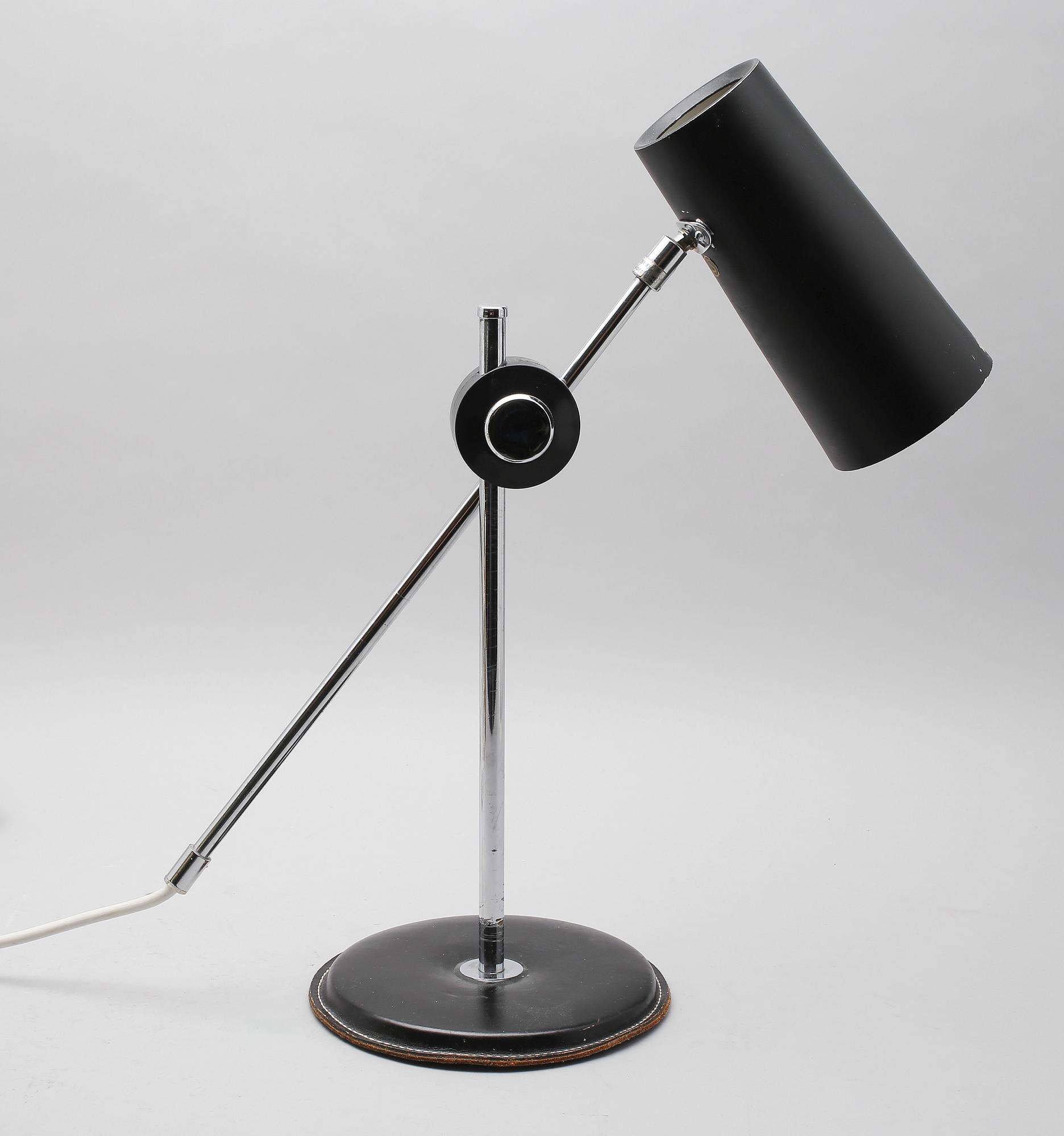 BORDSLAMPA, 1900-talets andra hälft.