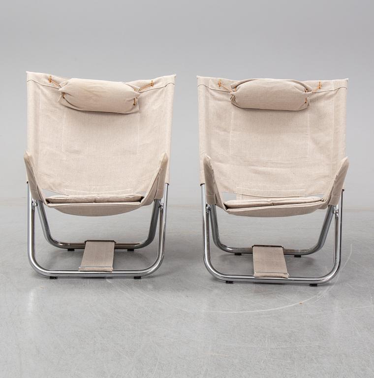 BÖRGE LINDAU & BO LINDEKRANTZ, a pair of 1970's 'X 75-4' armchairs, Lammhults.