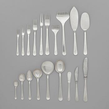 361. Wiwen Nilsson, A 125 pcs of sterling flatware, Lund, ca 1964-67.