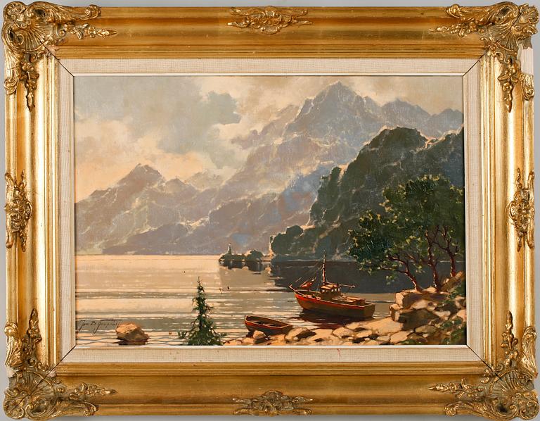 JAN BOHUMIL POSPISIL, olja på duk, sign.