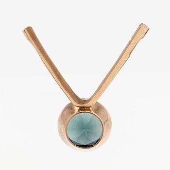 Hänge, 14K guld med syntetisk spinell.