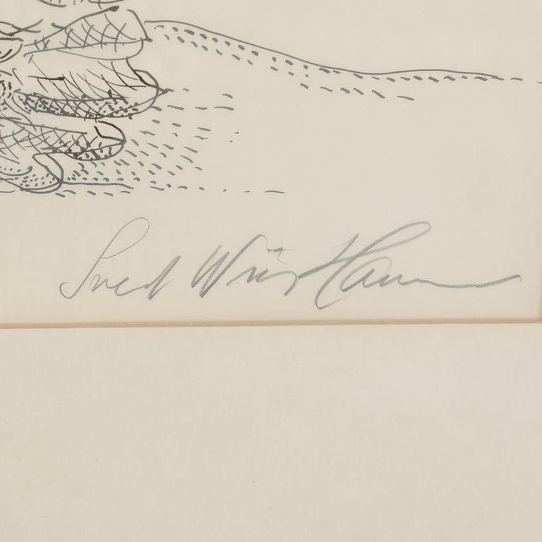 SVEND WIIG HANSEN, drawing, signed.