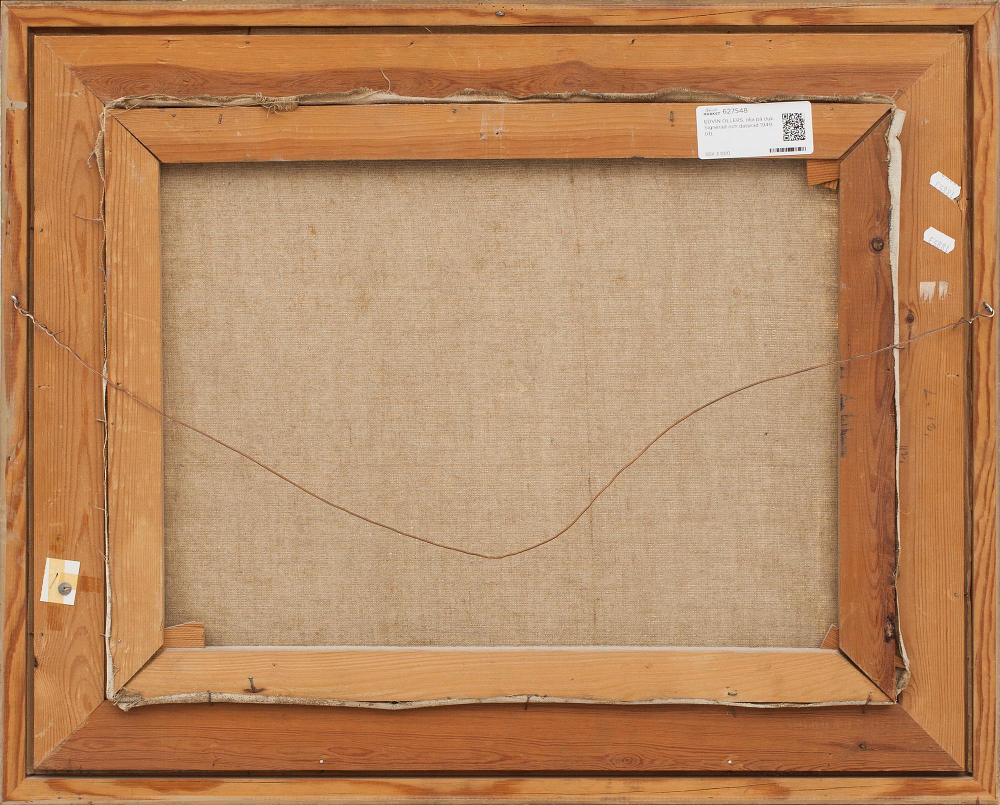 EDVIN OLLERS, olja på duk. Signerad och daterad 1949.