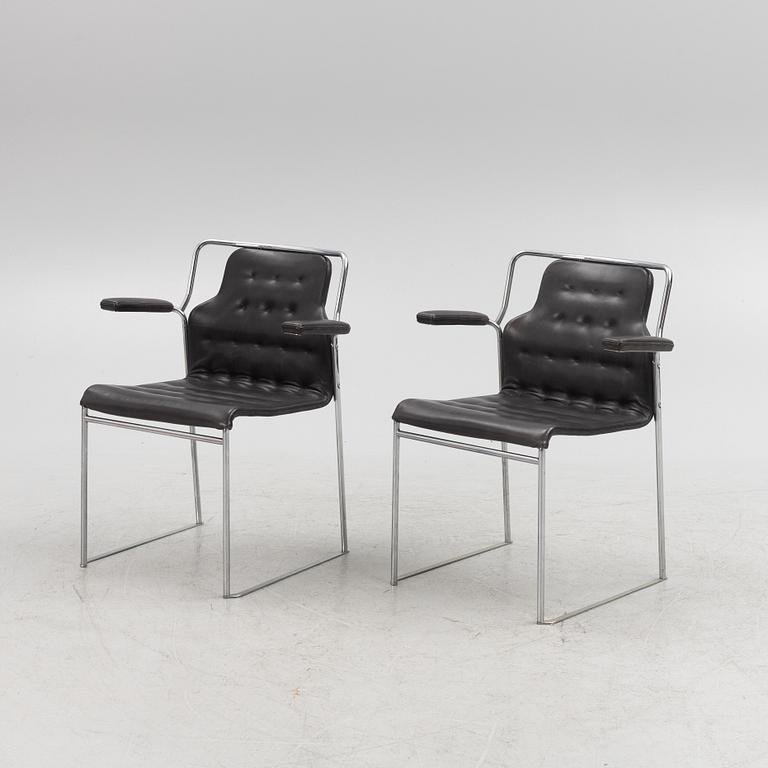 Bruno Mathsson, armchairs, a pair, "Mia", second half of the 20th century.