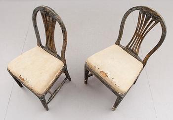 STOLAR, 1 par, gustavianska, 1700-talets andra hälft.