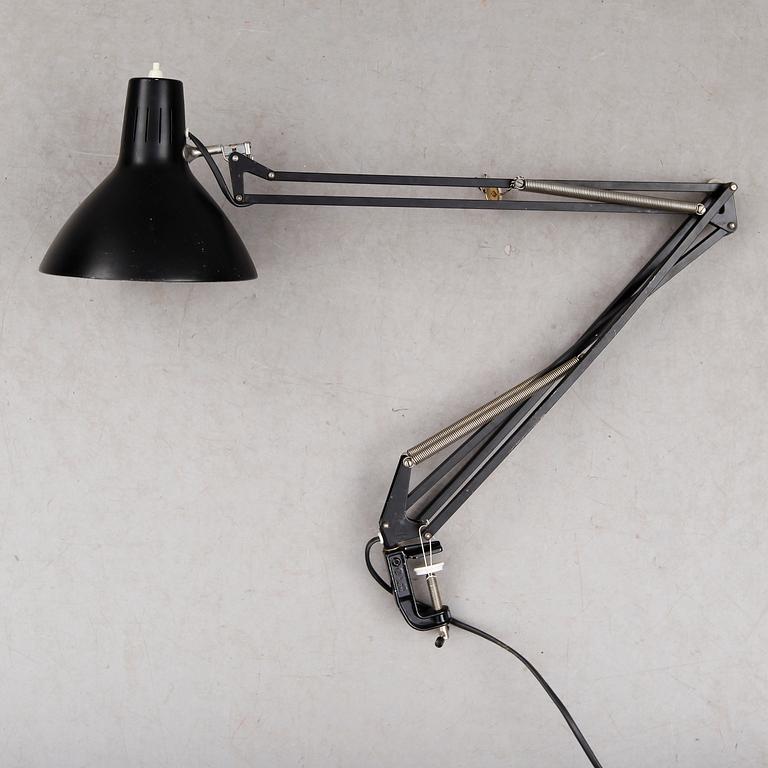 INDUSTRILAMPA, metall, "Luxo 1001", Jacob Jacobsen, 1900-talets mitt.