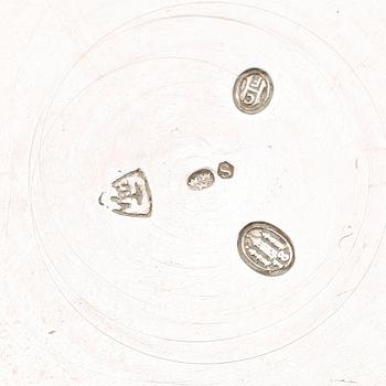 KAFFESERVIS, 3 delar, silver, Danmark 1918. Vikt ca 851 gram.