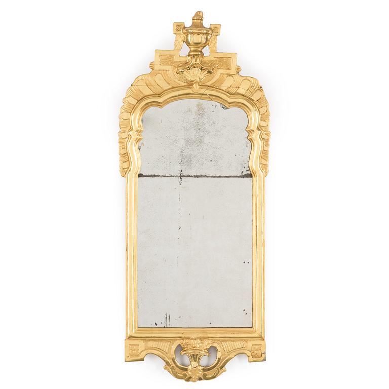 An end of the 18th century Gustavian mirror.