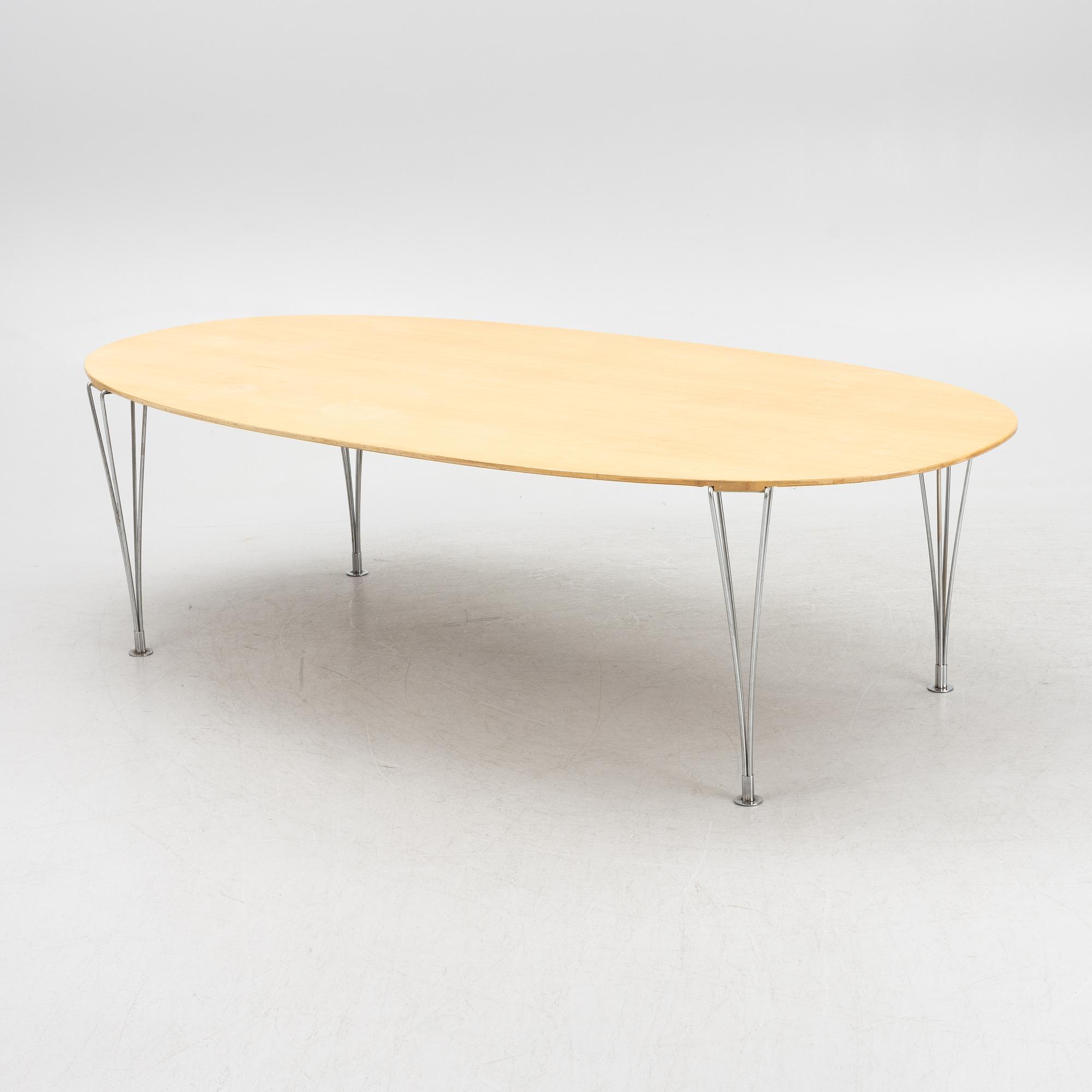 Bruno Mathsson & Piet Hein, dining table, "Superellipse", Mathsson International, Värnamo, Sweden.