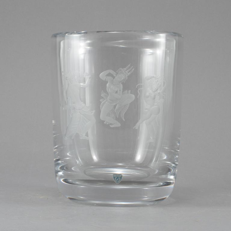 VAS, glas, Simon Gate, Orrefors, signerad.