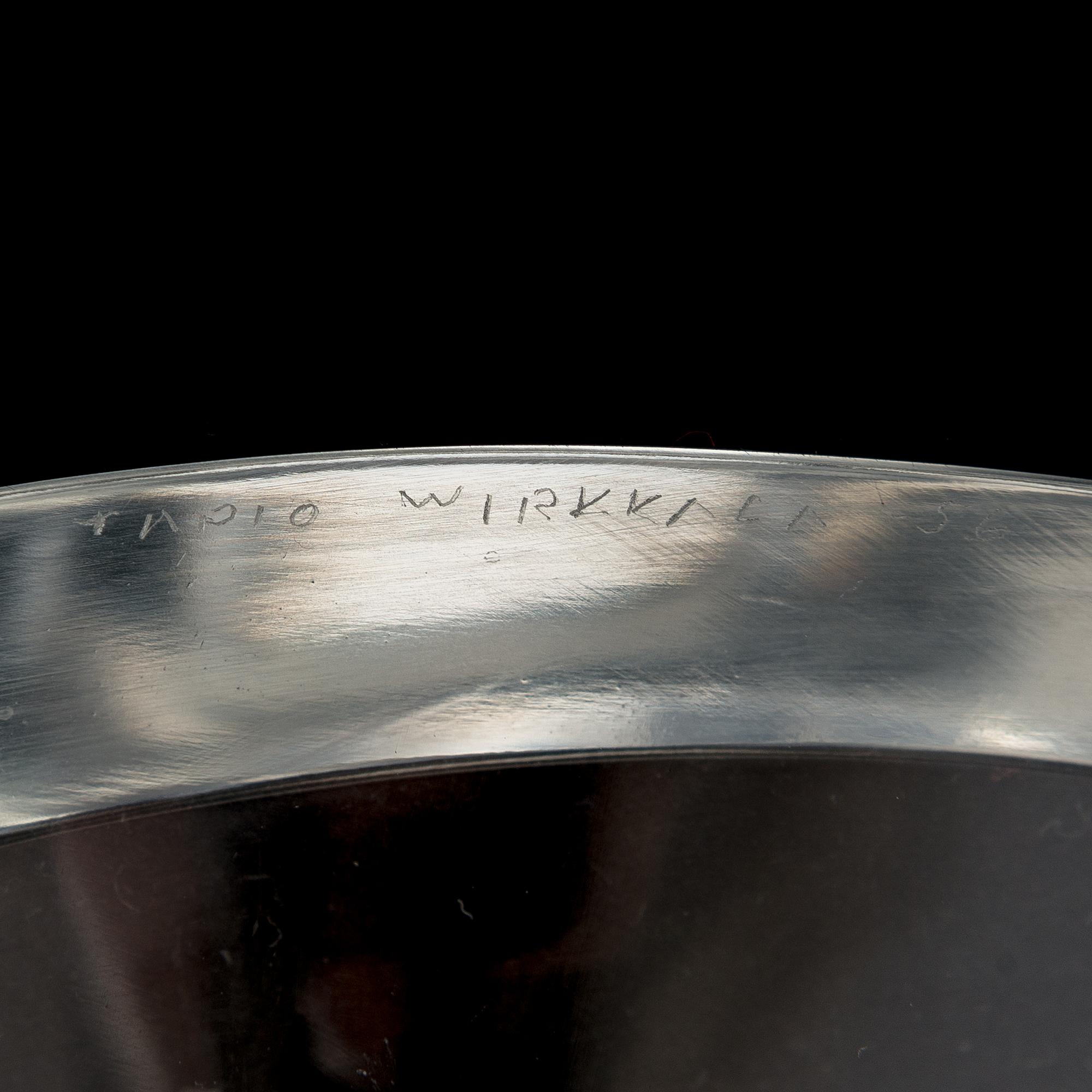 Tapio Wirkkala, konstglas, skål, signerad Tapio Wirkkala, Iittala -56.