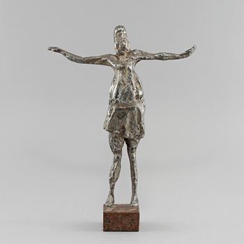 SKULPTUR, vitmetall, 1900-talets andra hälft.