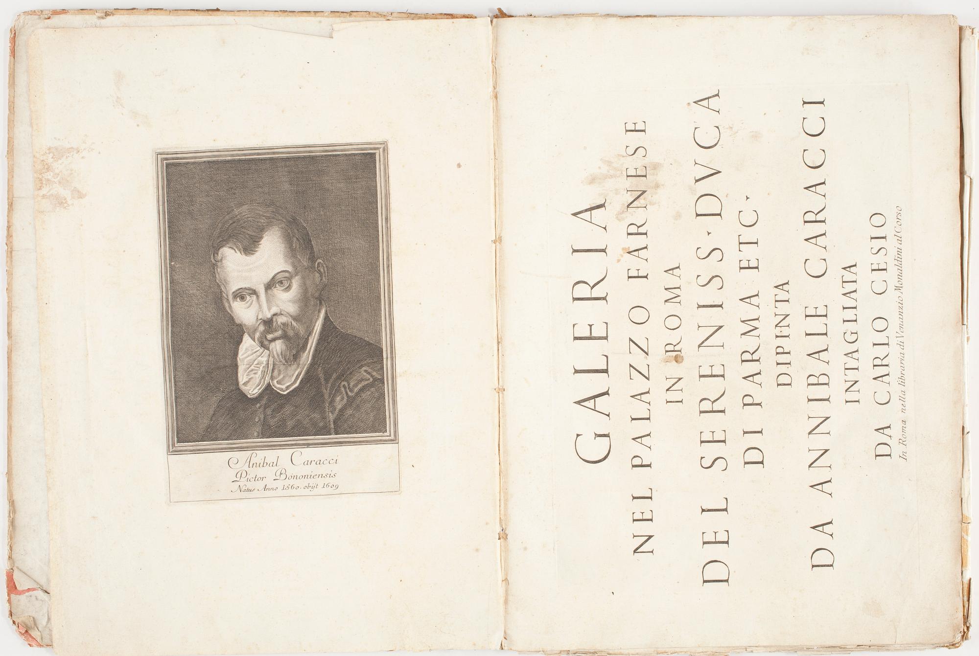 BOK, "Galeria nel Palazzo Farnese in Roma....di pinta da Annibale Carracci, intaglia da Carlo Cesio", Rom ca 1700.