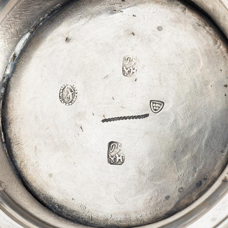A Danish silver beaker, assay marks of both Peter Nicolai von Haven (1729–1749) and Frederik Fabritius (1787–1823).