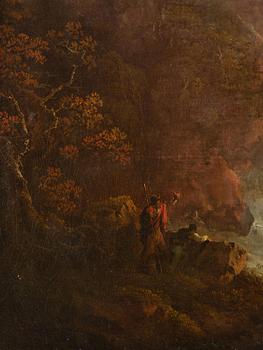 Italiensk skola 1800-tal. Vy över Cascata delle Marmore.