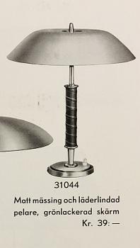 Bertil Brisborg, a model "31044" table lamp, Nordiska Kompaniet, Sweden, 1940s.