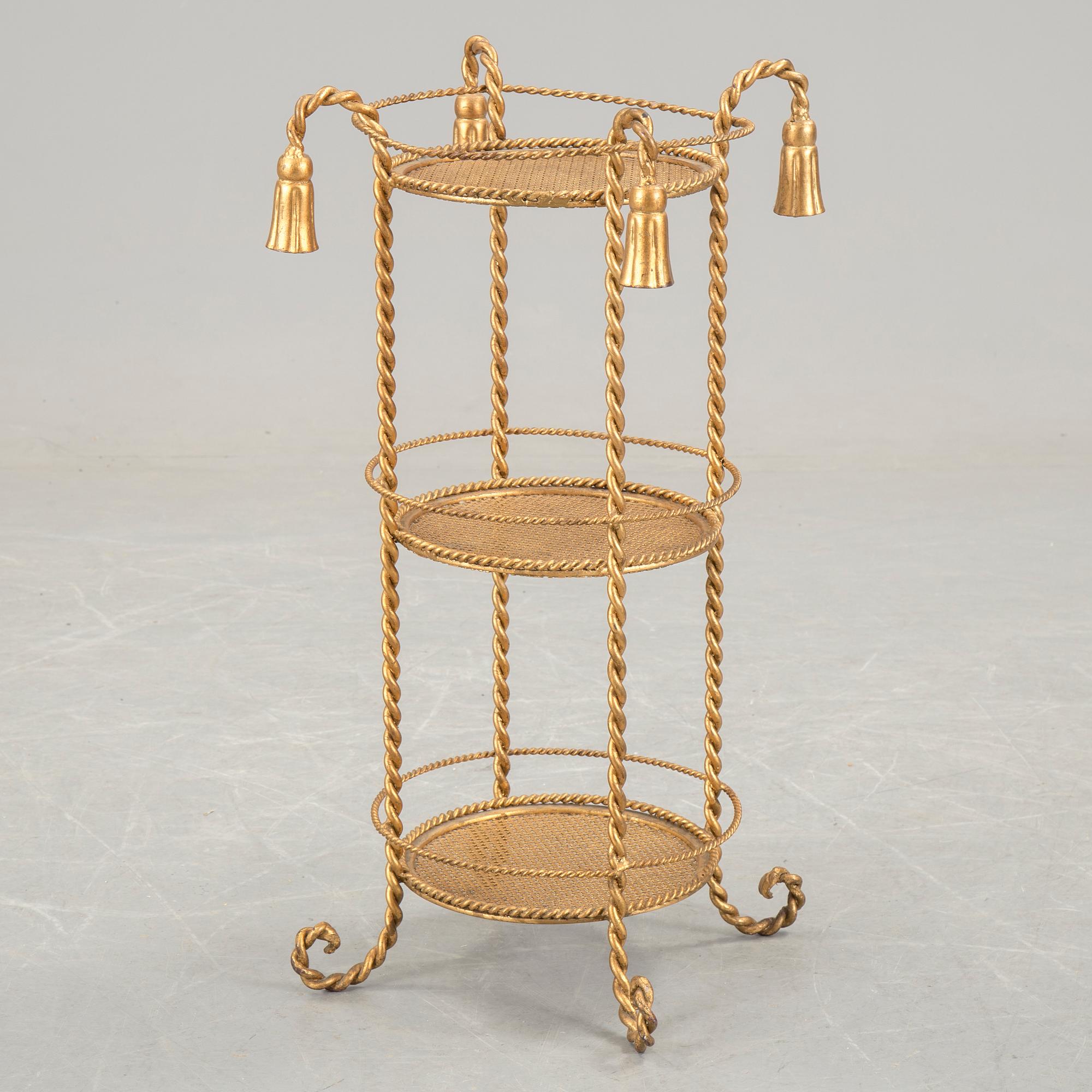 A bronzed metal pedestal probably Italy 1970s.