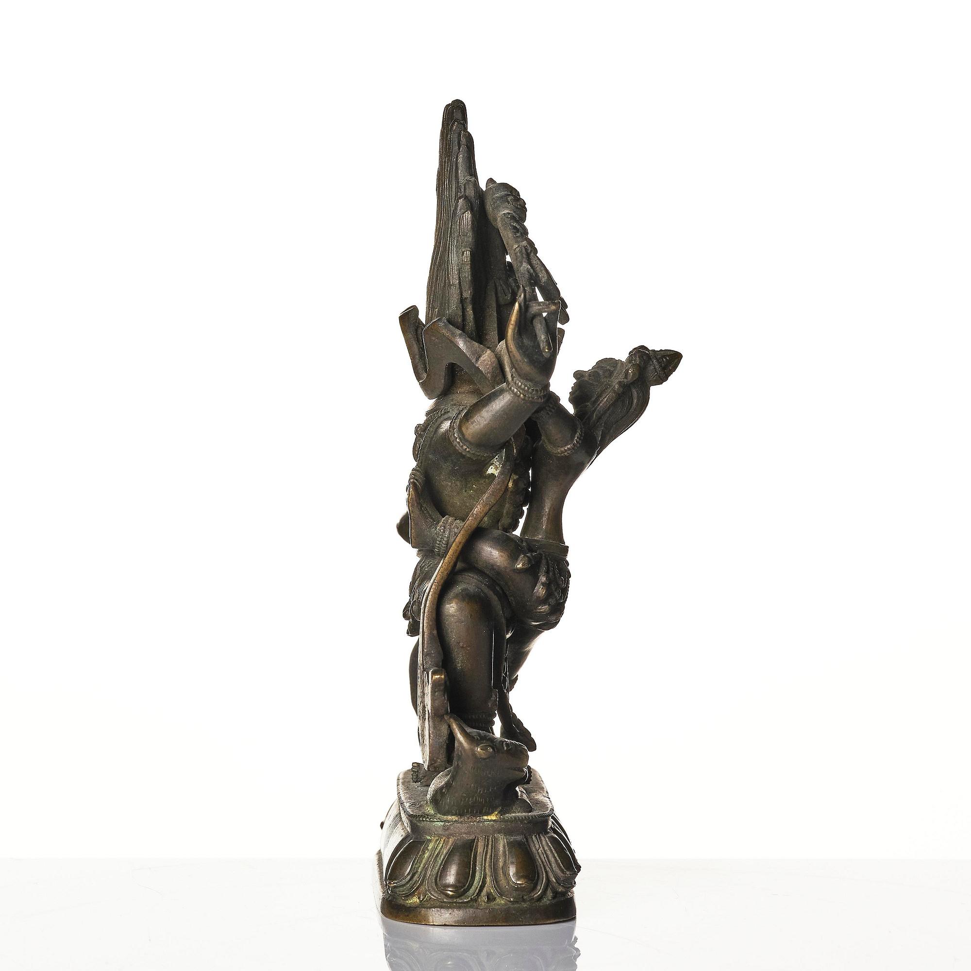 A Tibeto-Chinese sculpture of Yama, early 20th century.