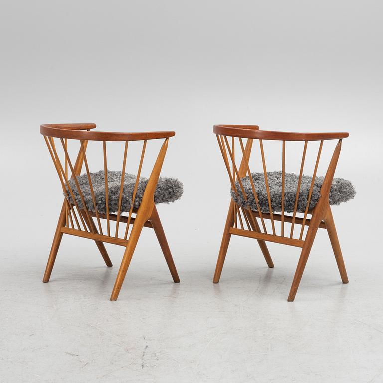 Helge Sibast, stolar, ett par, "No 8", Sibast Furniture, Danmark 1900-talets mitt.