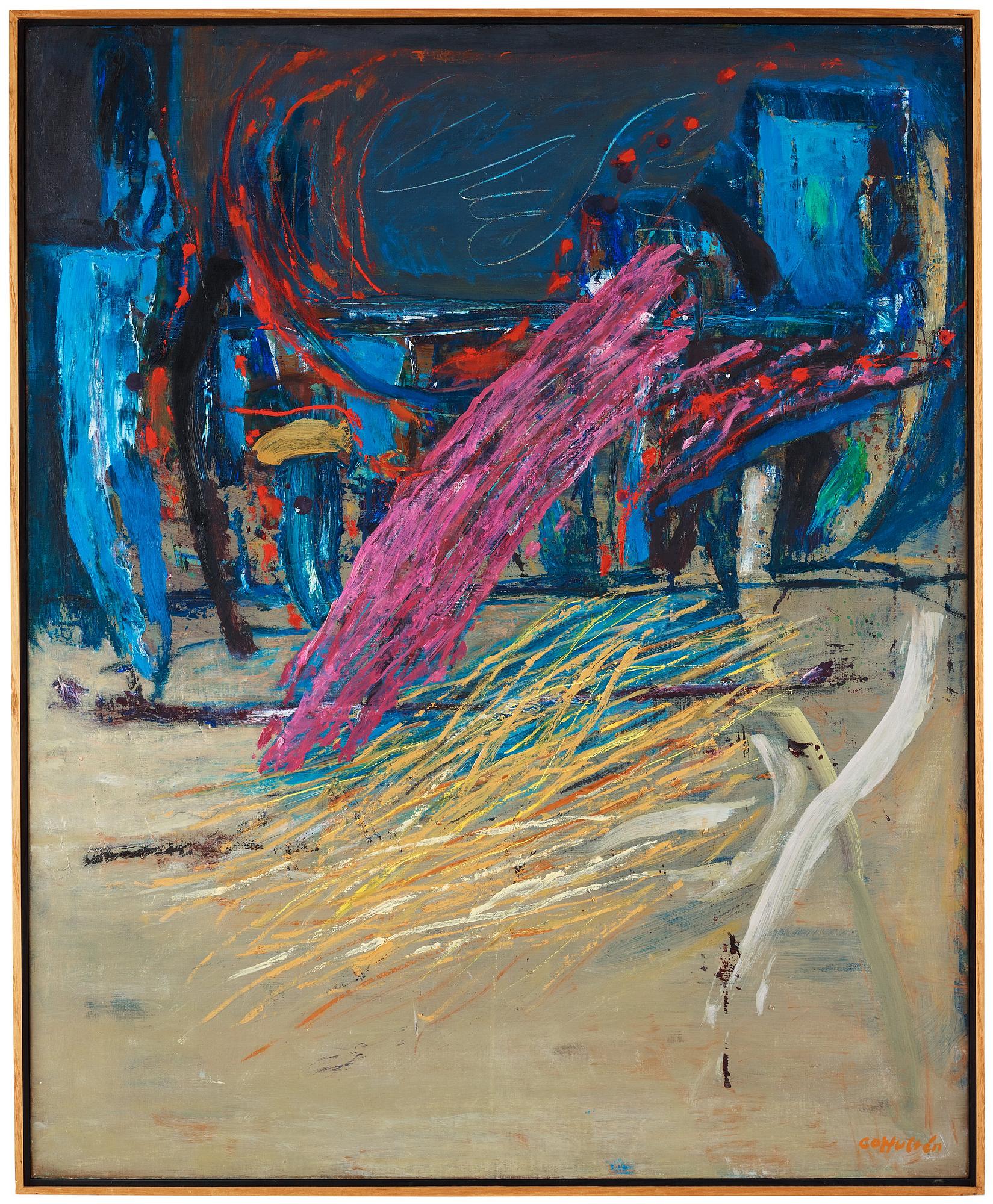 CO HULTÉN, oil on canvas, signed, executed 1961.