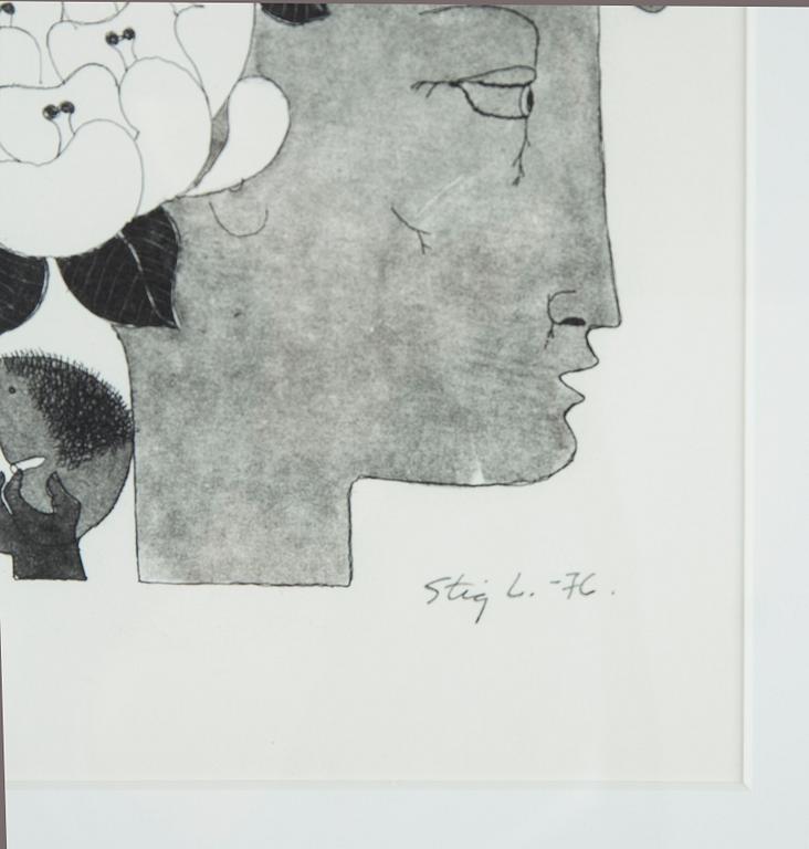 STIG LINDBERG, litografi, signerad o numrerad 211/250. Daterad - 76.