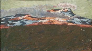 HELMER OSSLUND, oil on paper panel, unclearly signed.