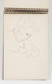 Lotte Laserstein, 10 små skissblock med teckningar.